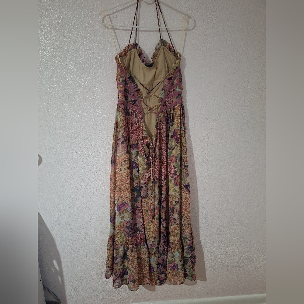 NWT DRESS FORUM Bohemian Floral Maxi Dress in Purple and Pink - Picture 4 of 10
